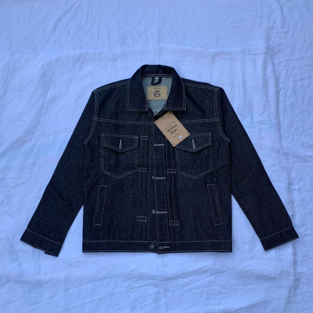 AG.DENIM JAKET DENIM TRUCKER 14 oz RAW DENIM