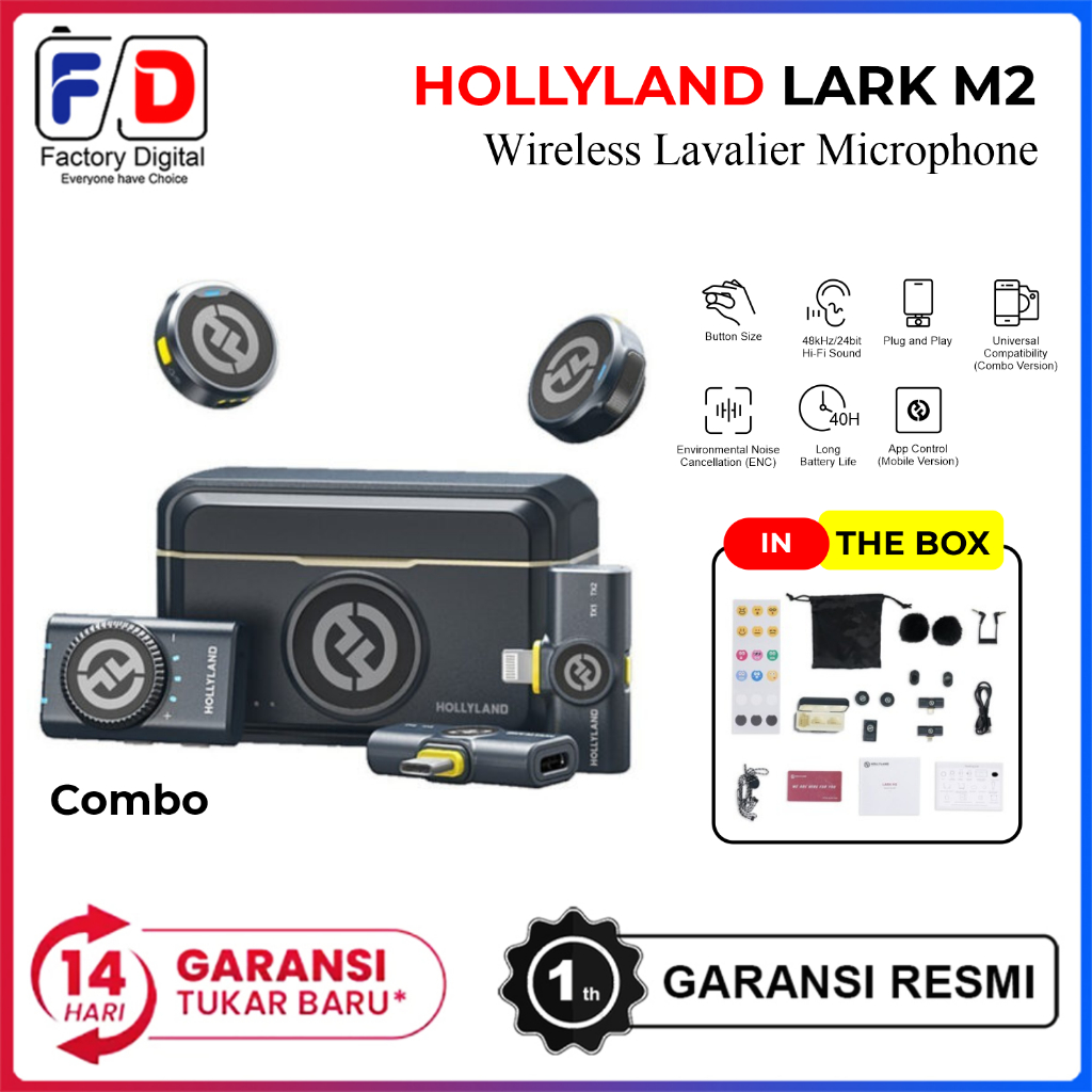 Hollyland lark M2 Wireless Lavalier Microphone lark M 2
