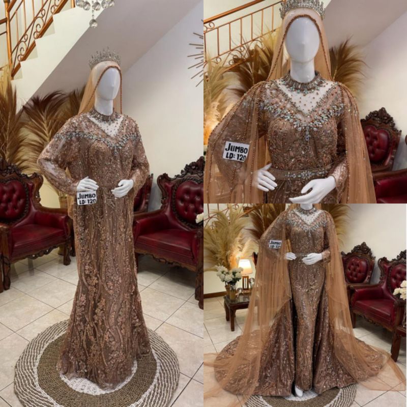 gaun pengantin jumbo / kebaya pengantin jumbo