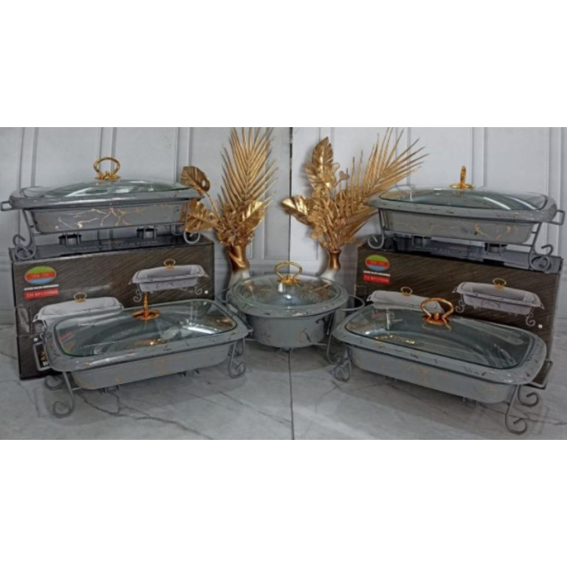 Thiba Thiba Collection Set- Hampers Wadah Sayur Keramik Model Pinggul Motif Marble Isi 5/ Hampers Pr
