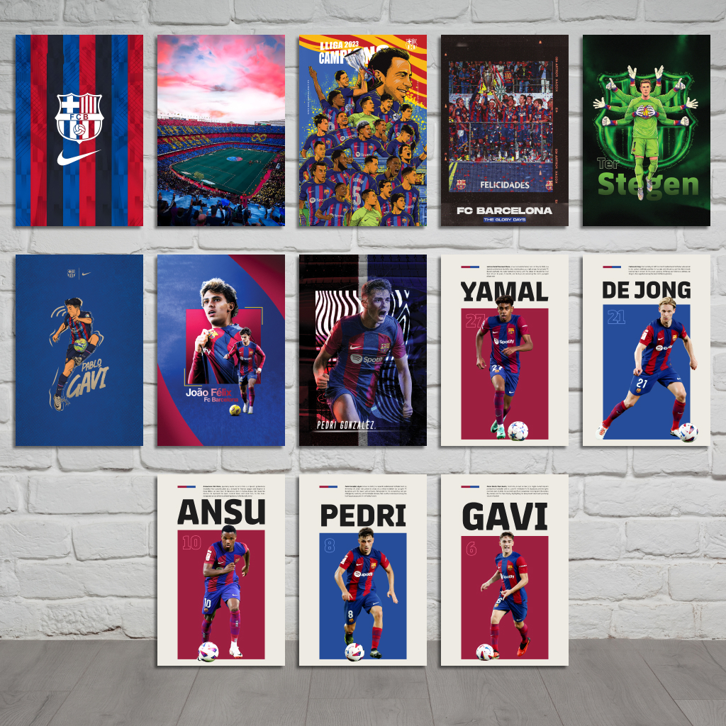 Poster Kayu Barcelona FC Ukuran 20x30cm 6mm Hiasan Dinding, Kamar, dan Barang Koleksi