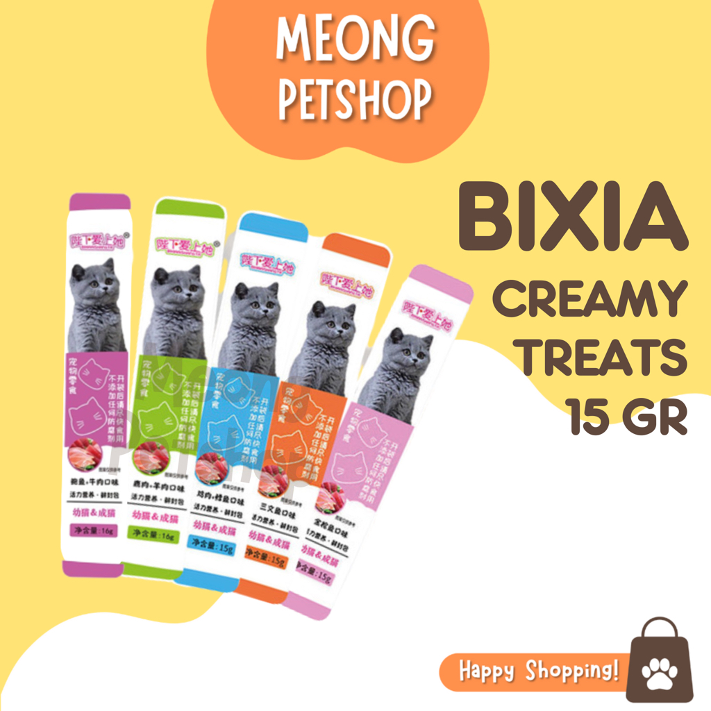 BIXIA CREAMY treats Snack Makanan Kucing 16gr - Meong Pets