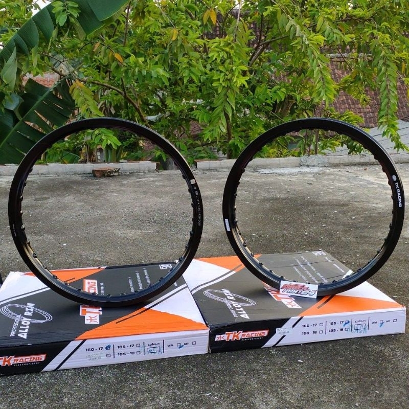 velg TK racing TK bright hitam ukuran 160.185 ring 17 original