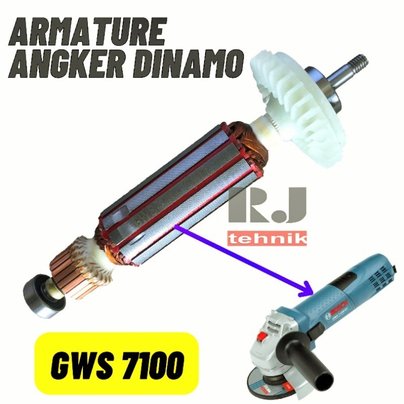 Bosch GWS7100 Armature Angker Dinamo Mesin Gerinda GWS 7100