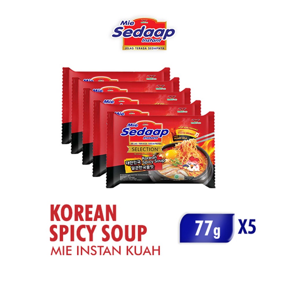 

Kode YPG519 Sedaap Mie Instan Korean Spicy Soup Bag 77 gr x5