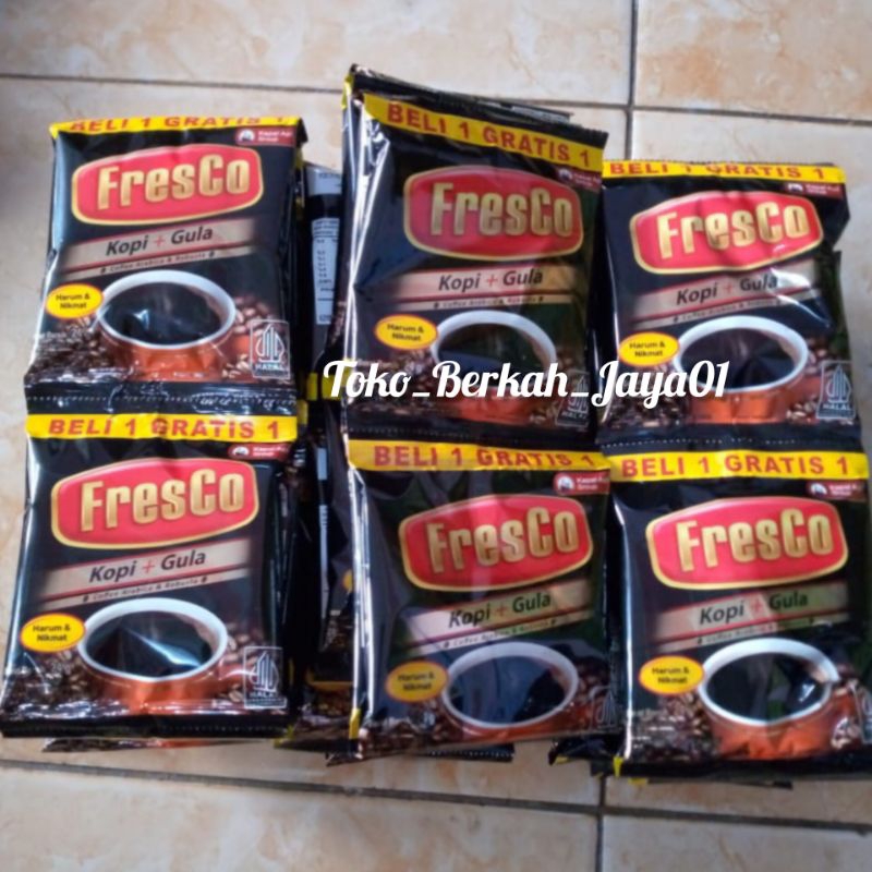 

Fresco kopi + gula 1 renceng 20 sachet