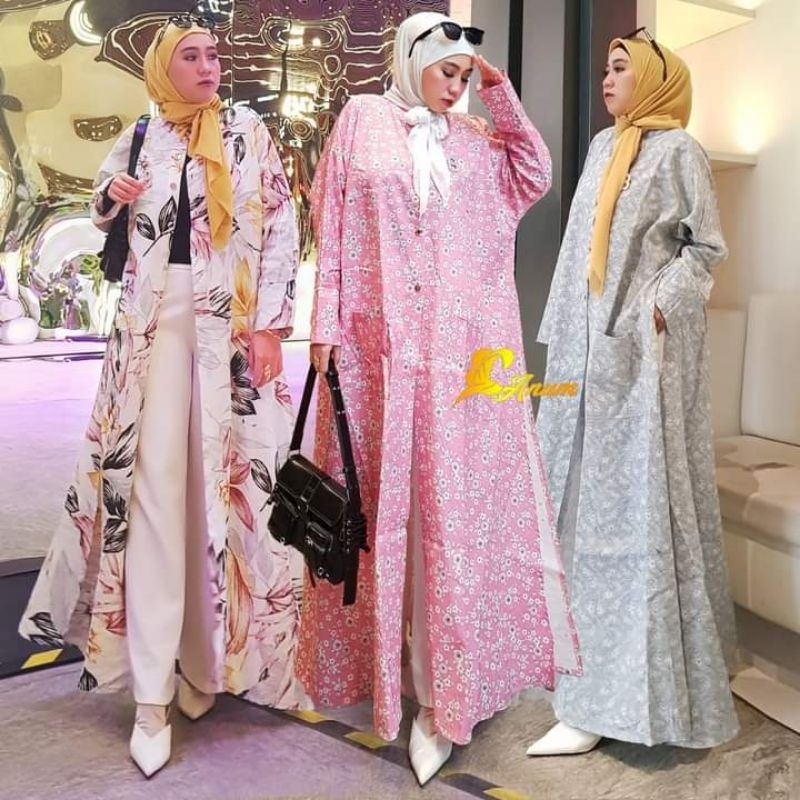 Zaskia dress longouter set kulot original Anum