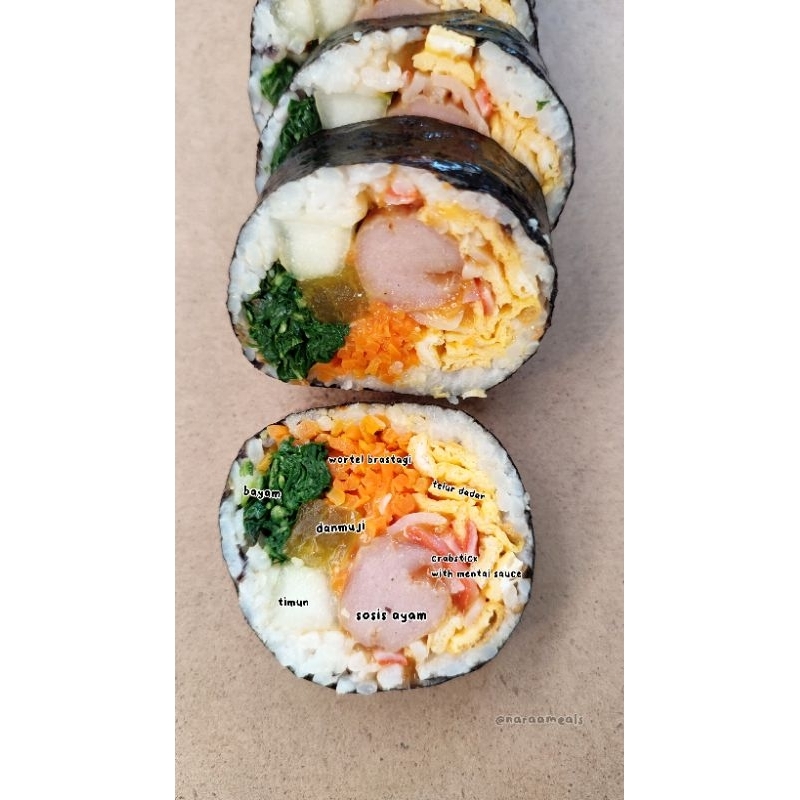 

KIMBAP SUSHI KOREA ISI 10 SLICE