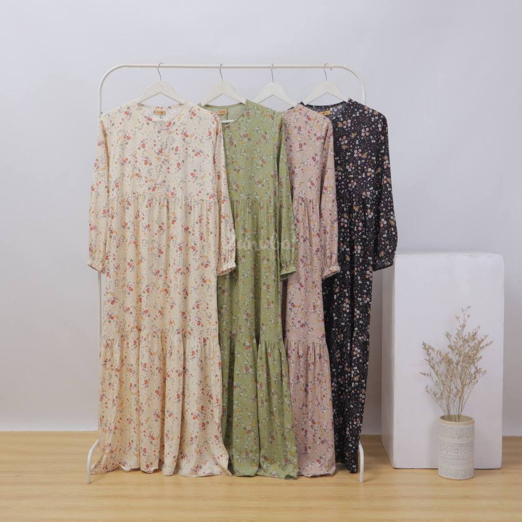 Daily Dress Motif - Alcea (Gamis only)|| GAMIS WANITA || PAKAIAN WANITA || DAILY DRESS || GAMIS ONLY