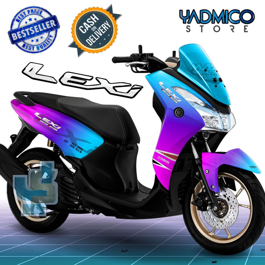 Decal Lexi 125 Full Body - Stiker Motor Yamaha Lexi 125 Full Body - Decal Hologram Lexi 125 Variasi 