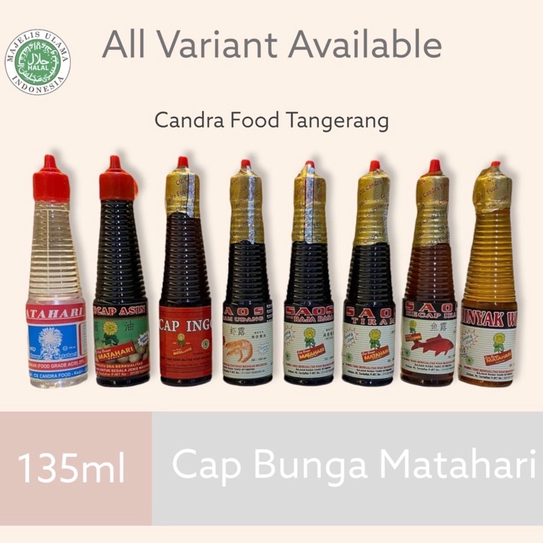 

TIPE LJB53 Saos Raja Rasa Minyak Wijen Kecap Ikan Saos Tiram Kecap Inggris Tiram Udang Kecap Asin Cuka Halal Cap Bunga Matahari 135ML