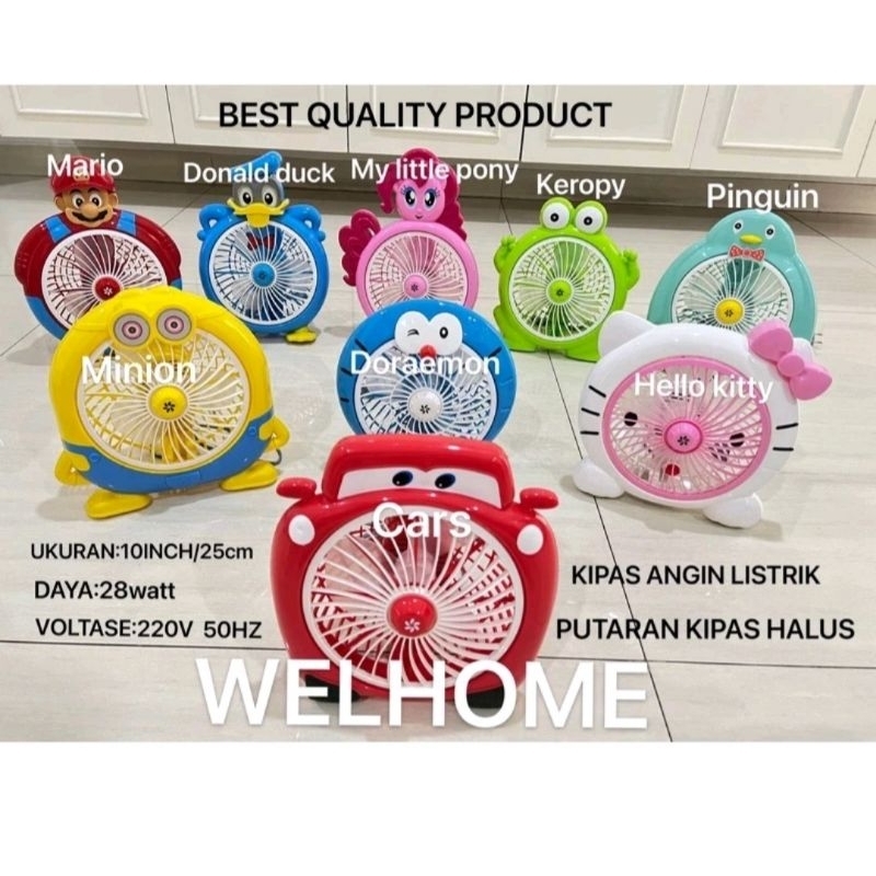 Kipas angin karakter welhome kipas angin murah berkualitas #welhome