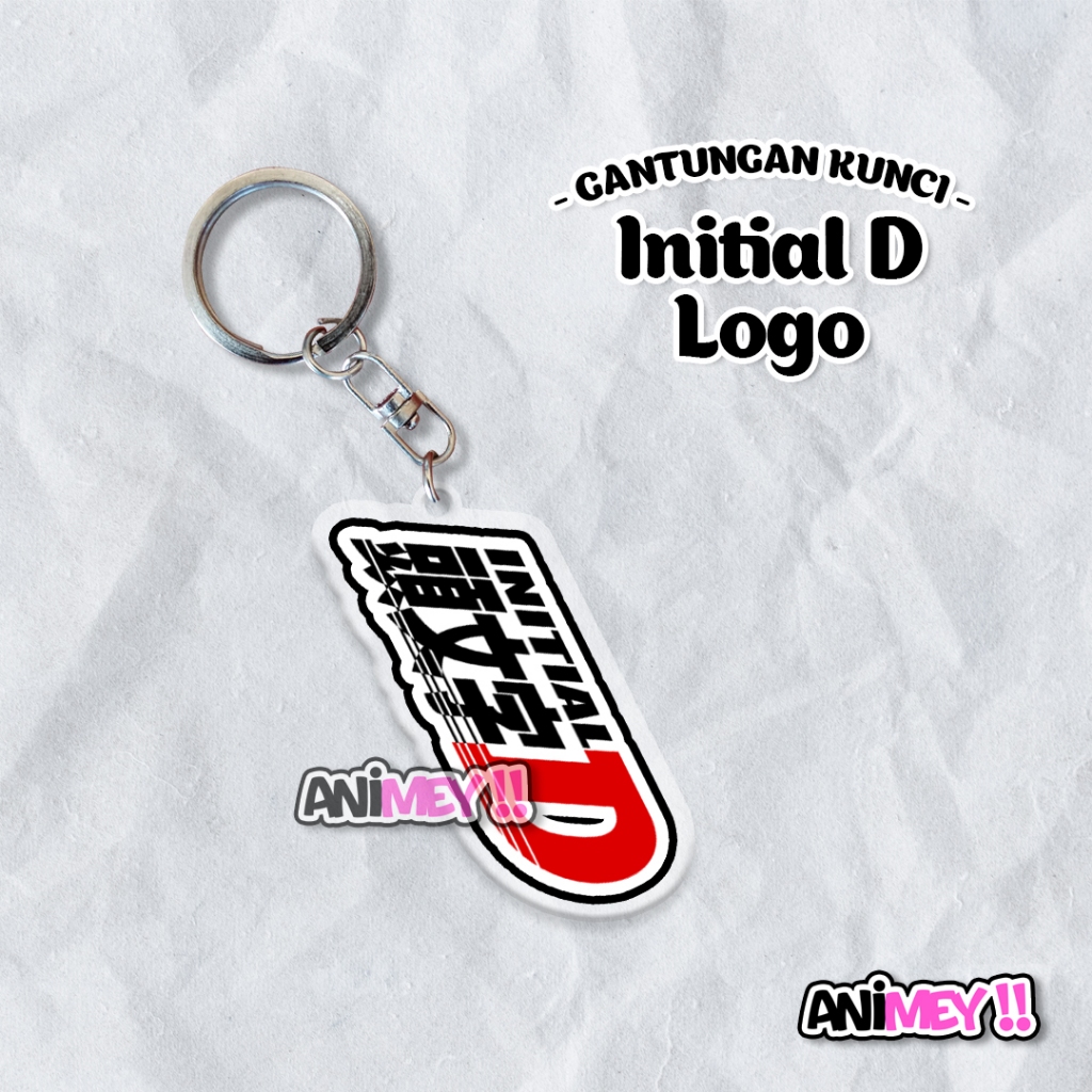 Gantungan Kunci Initial D Logo / Keychain / Ganci Akrilik