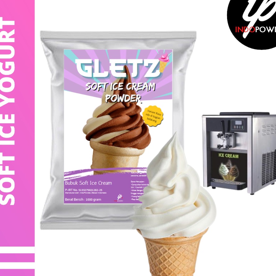 

modelTipe FCS122 SOFT ICE CREAM YOGURT 1Kg Bubuk Es Krim YOGURT Bubuk Es Krim SOFT ICE CREAM Powder 1Kg