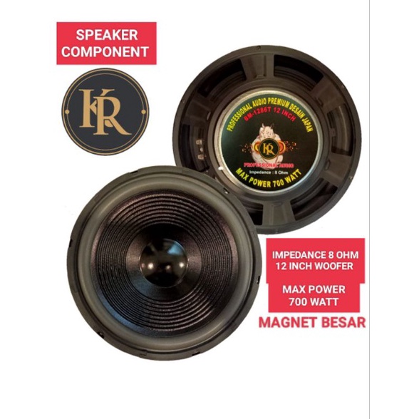 Terbatas Speaker component KR 12 INCH woofer magnet besar max 7 watt KEL