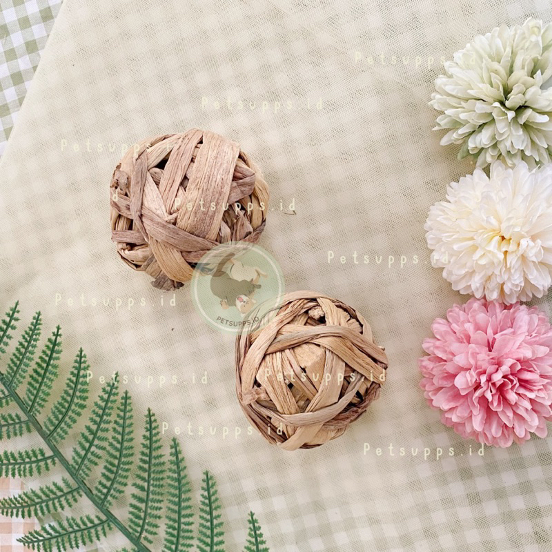 Water hyacinth ball | mainan kelinci marmut hamster | molar toy small animals | import china