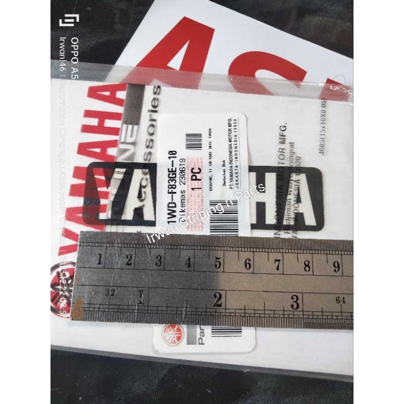 Sticker Stiker Striping Logo YAMAHA ORIGINAL R25 Hitam Monster GP 2015