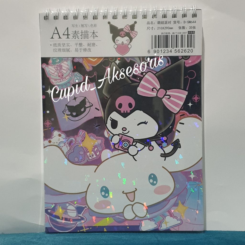 

BUKU GAMBAR / SKETCH BOOK / BUKU SKETSA TEBAL SANRIO A4