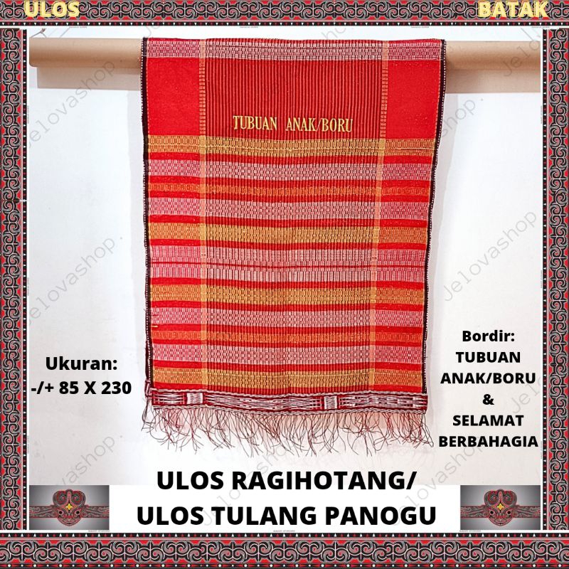 (ULOS BATAK)ULOS RAGIHOTANG PANOGU/ULOS TULANG/ RAGIHOTANG BORDIR