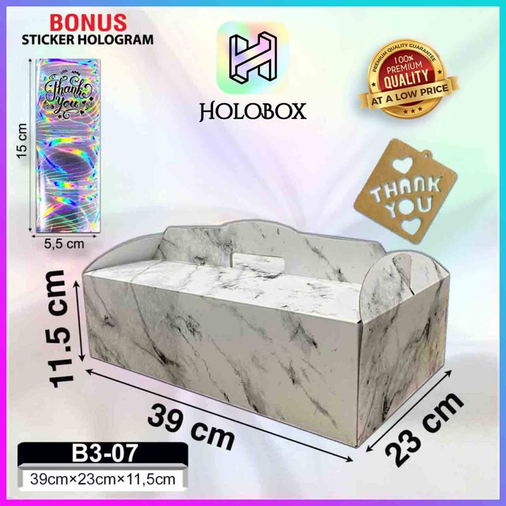 

Kotak Kue|Dus Kue|Gable box|Kotak Murah|Motif Marble|39x23x11.5|B3-07