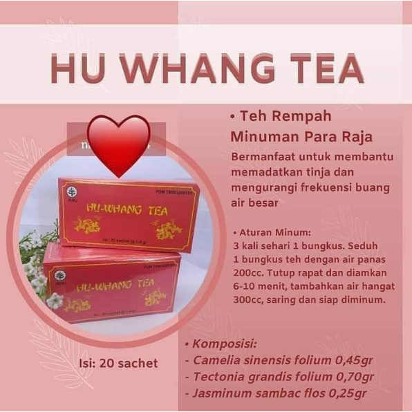 

Hu Wang Tea Nasa TEH HERBAL ALAMI UNTUK TUBUH PERAWATAN KESEHATAN ISI 20 SACHET, Hwt Nasa