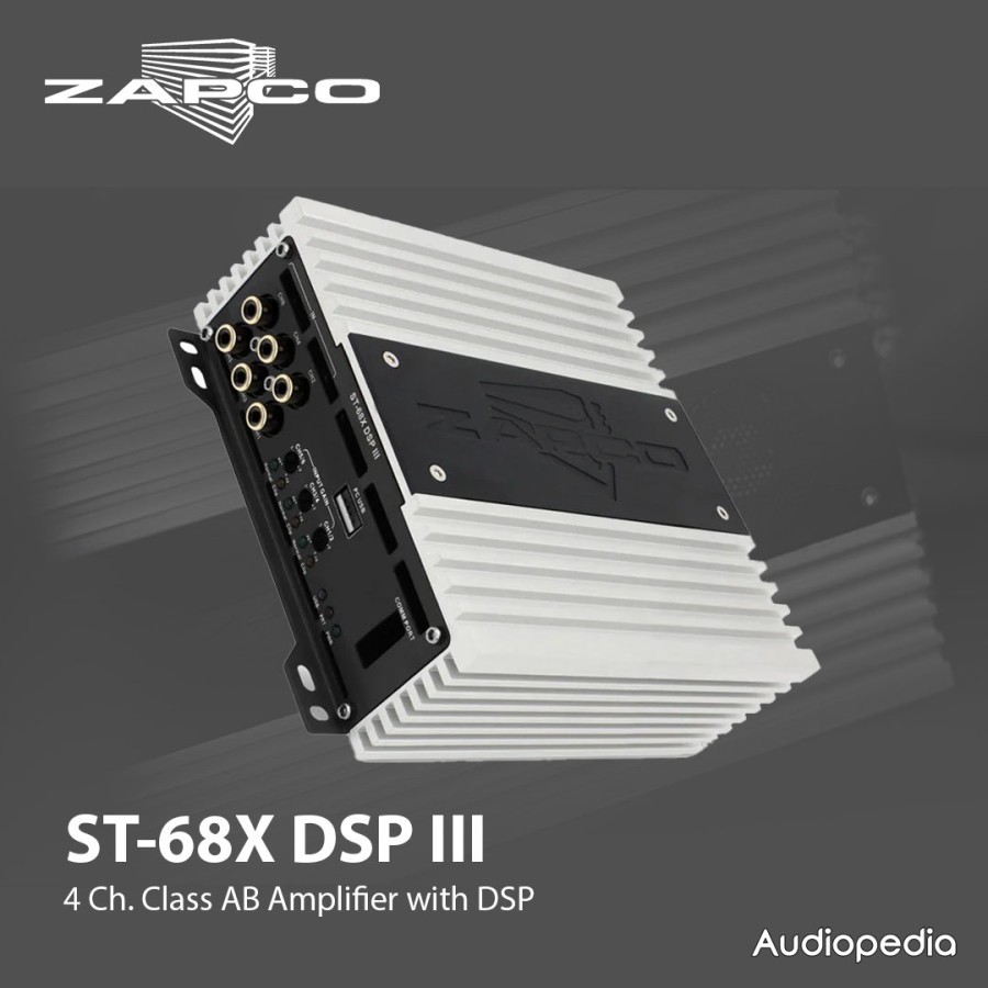 Processor Prosesor Zapco ST-68X DSP III DSP 8Ch + 4 Ch Class AB Amplifier