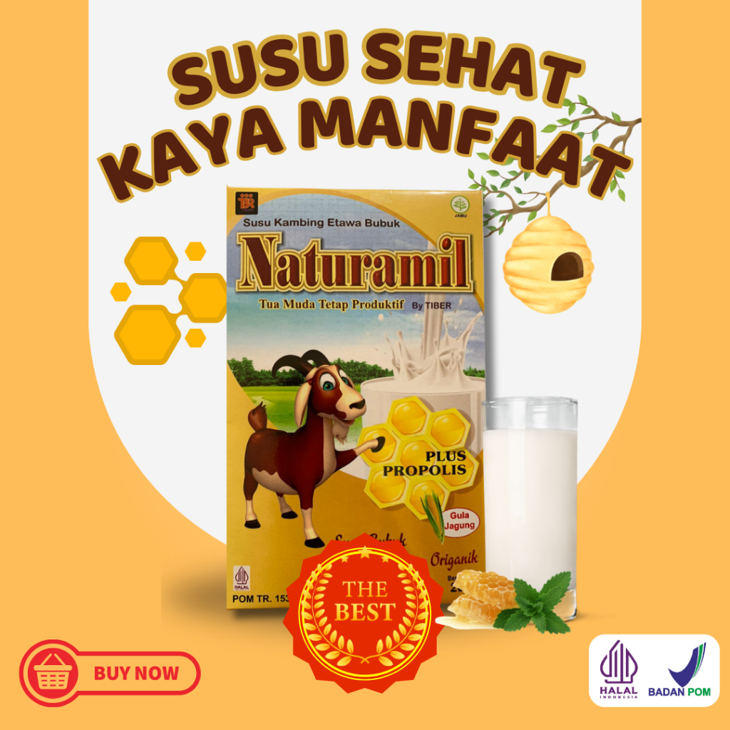 

NATURAMIL Susu Kambing Etawa Bubuk – Imunitas Kuat & Pernapasan Sehat, 100% Original