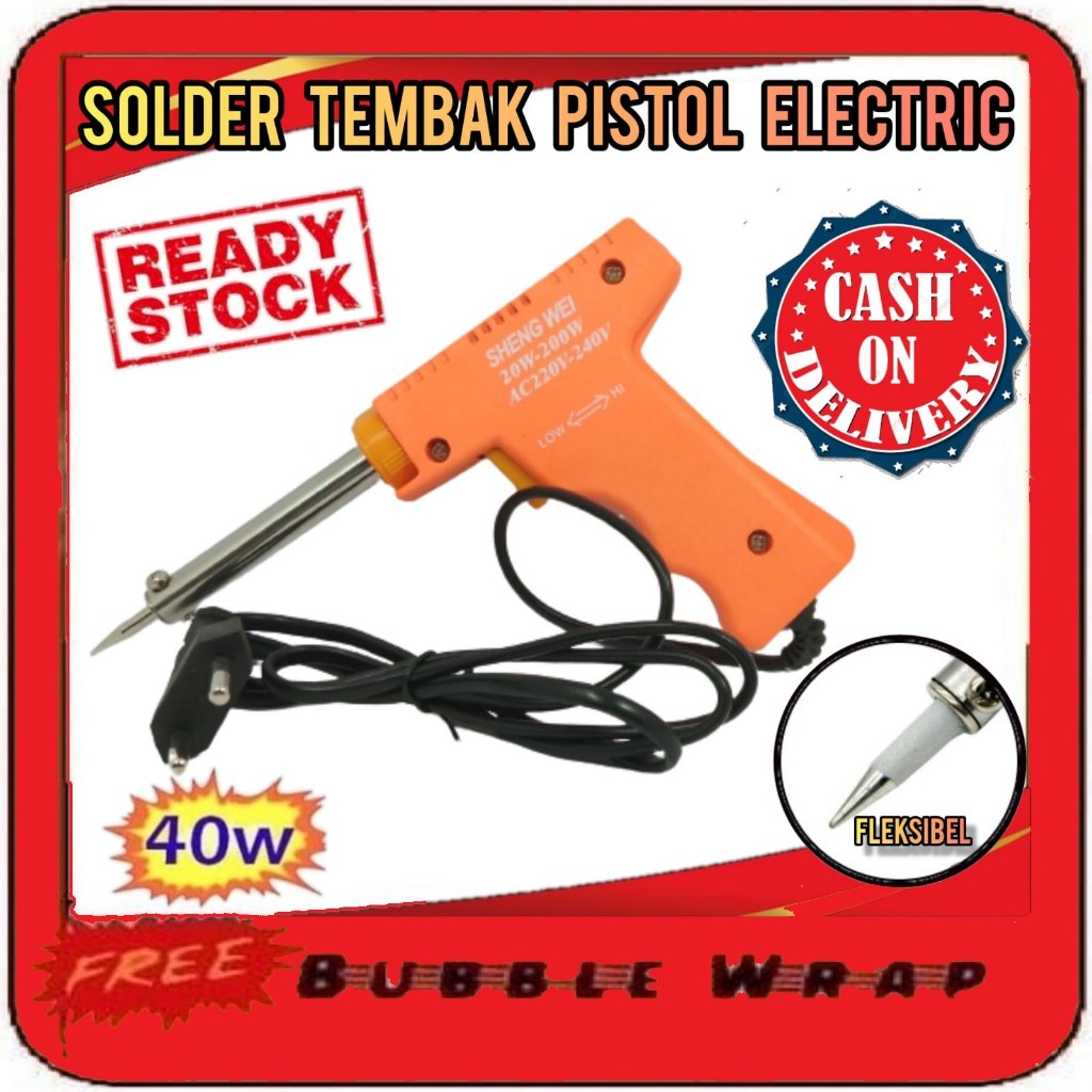 Solder tembak Listrik 20-200 Watt /  / Solder Tembak / Soldering Gun / Solder Pistol / SOLDER LURUS 