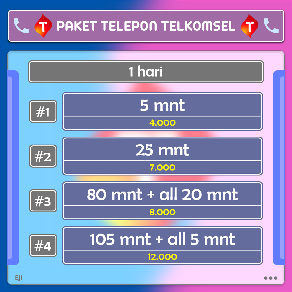 Paket Telepon 1 Hari Telkomsel