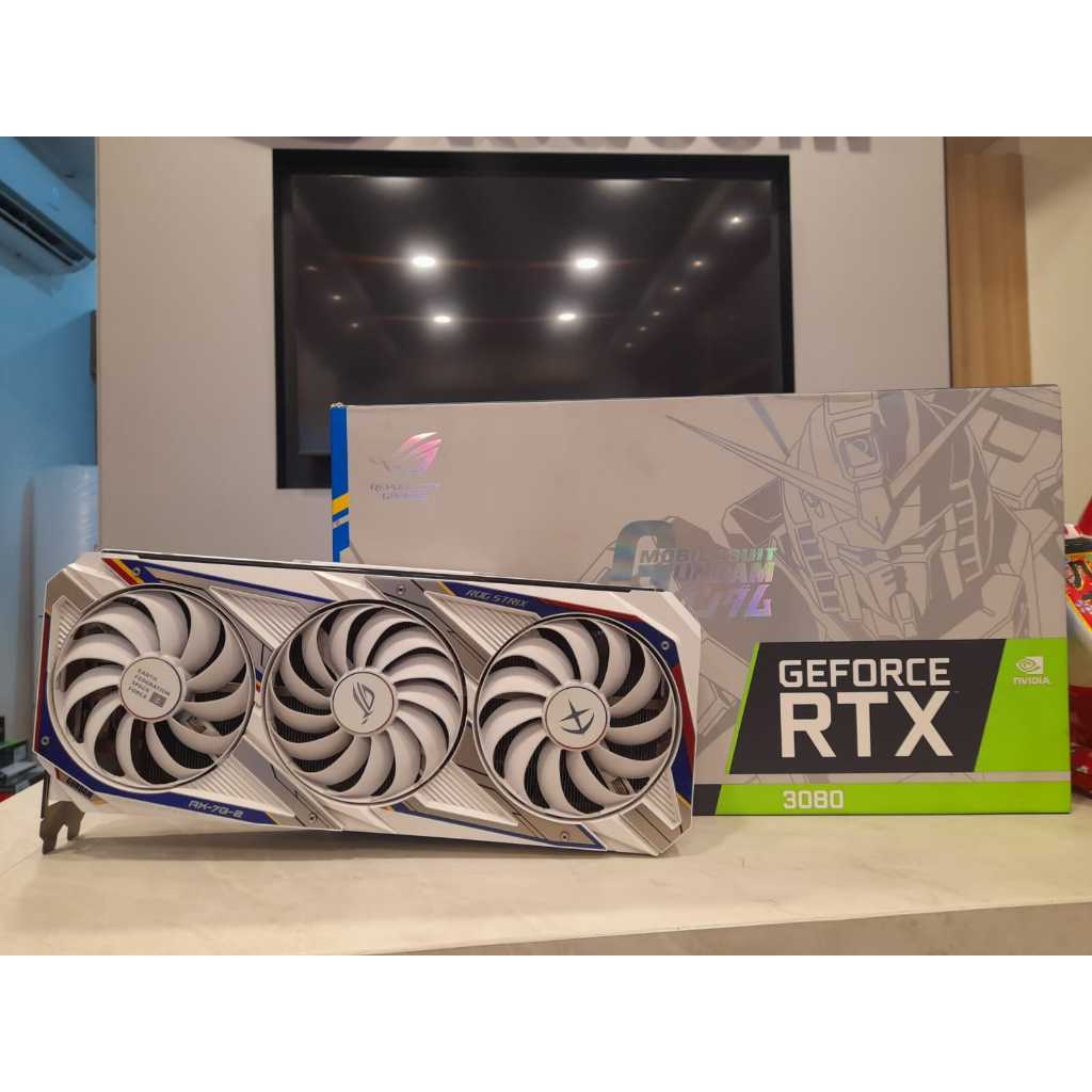 VGA NVIDIA Asus ROG Strix Gundam Edition GeForce RTX 3080 OC White 10GB GDDR6X 2ND