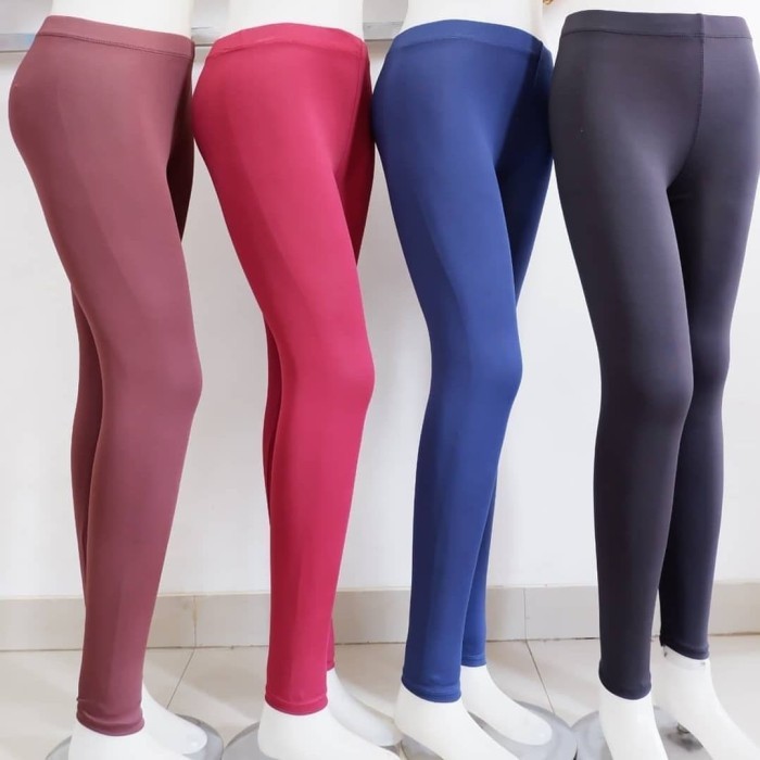 Legging Polos Wanita Dewasa Bahan Spandek Licin Size Standar & Jumbo