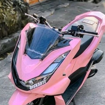 visor pcx 160 model ceper bening smoke hitam pekat