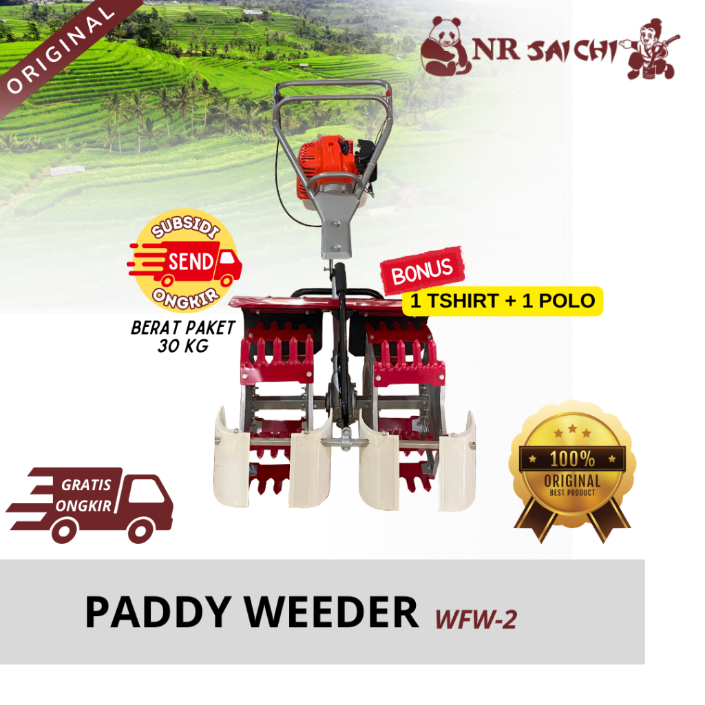 Paddy Weeder Mesin Penyiang Gulma Padi Mesin Penyiang Padi WFW-2 nrsaichi