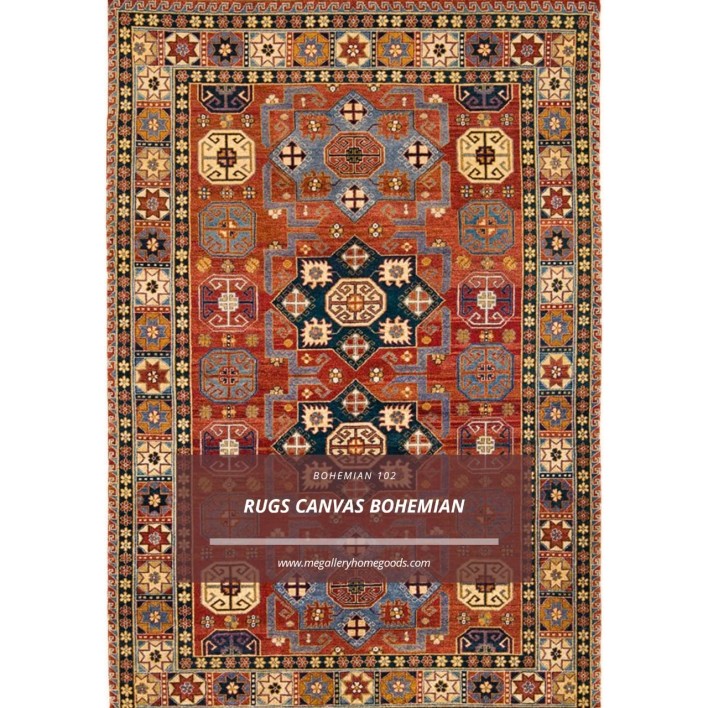 MEGALLERY Rugs Bohemian kode 100, 101, 102 | Karpet Print | Karpet motif | Karpet Aesthetic | Karpet