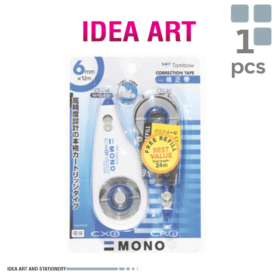 

Tombow Mono CT-CX6CR6 Correction Tape Tipex 6mm x 12m