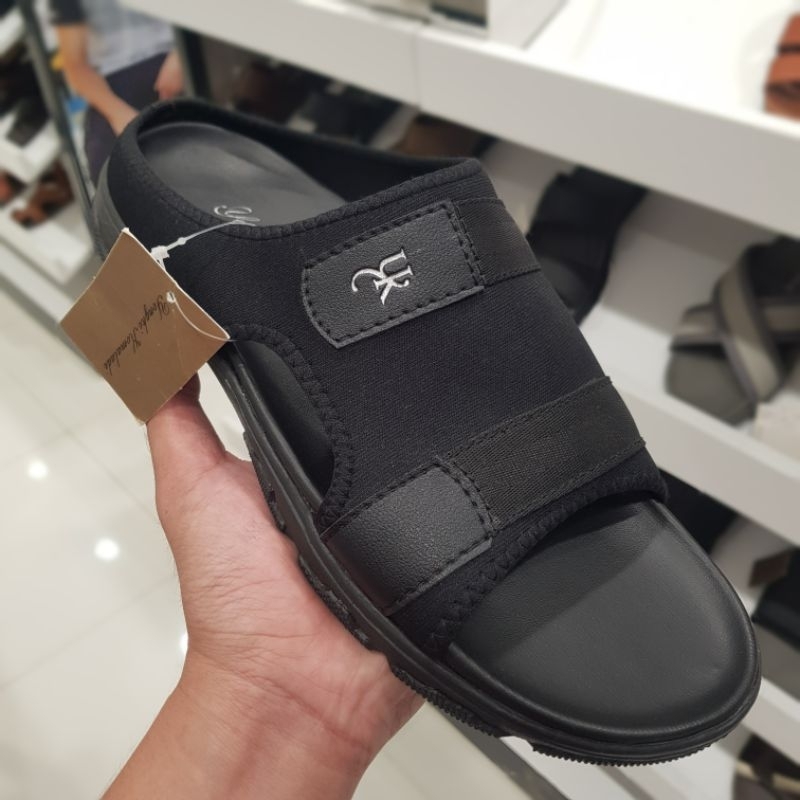 YONGKI KOMALADI Sandal pria dewasa slop full bahan kulit sintetis Uk 39-43
