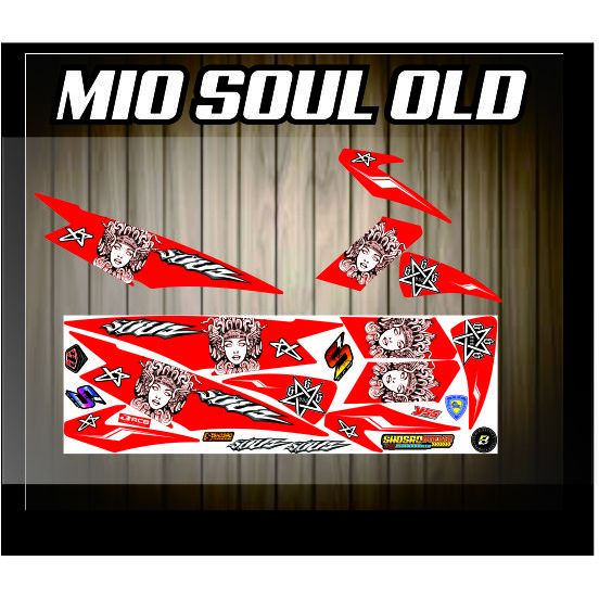 Sticker Striping Variasi Mio Soul Karbu 2006-2012 -Mio Soul 115/ mio soul karbu