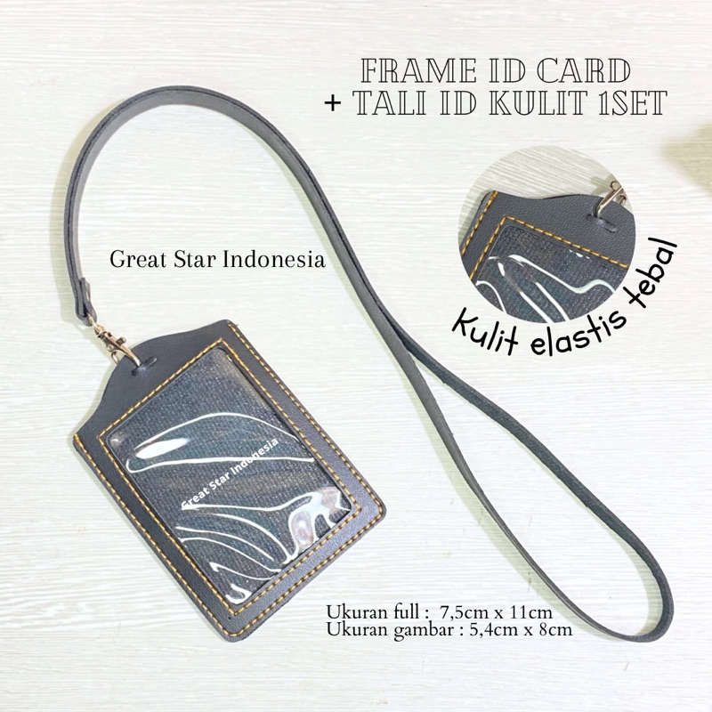 

CASING ID CARD + TALI ID CARD KULIT SINTETIS 1SET NEW