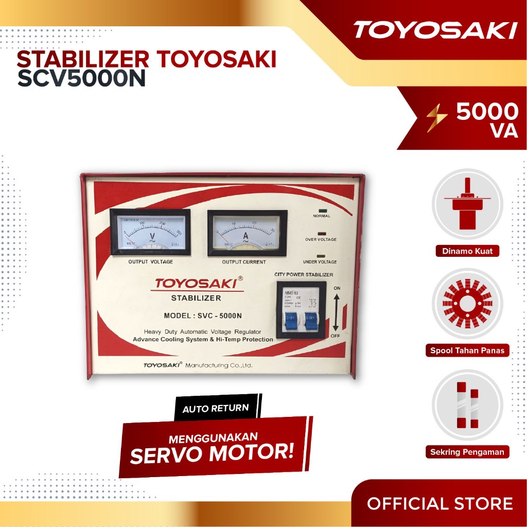 Toyosaki Stabilizer Stavol Listrik Stabiliser 5000VA