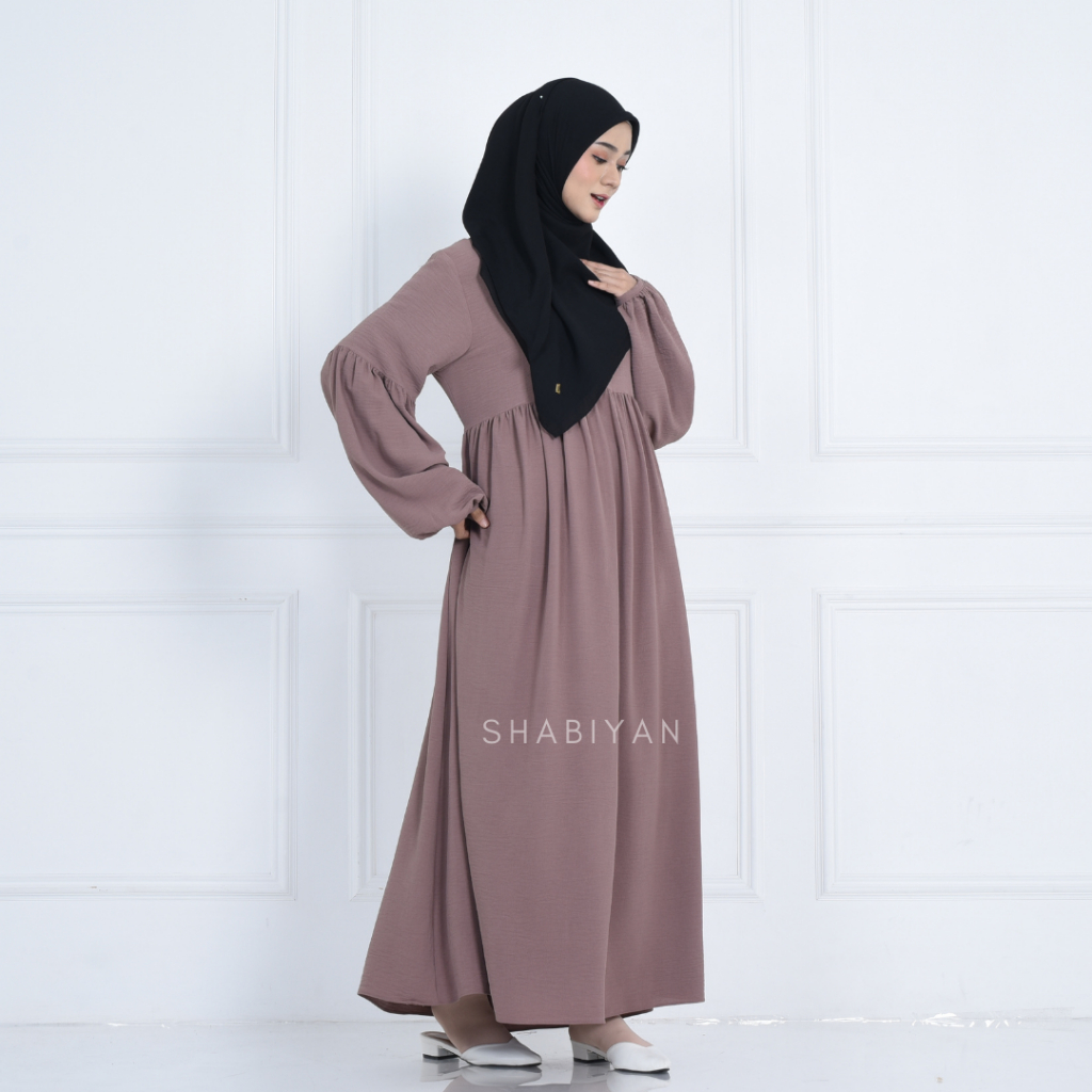 SHABIYAN 511 Gamis Wanita Crinkle Air Flow Terbaru | Lalisa-1