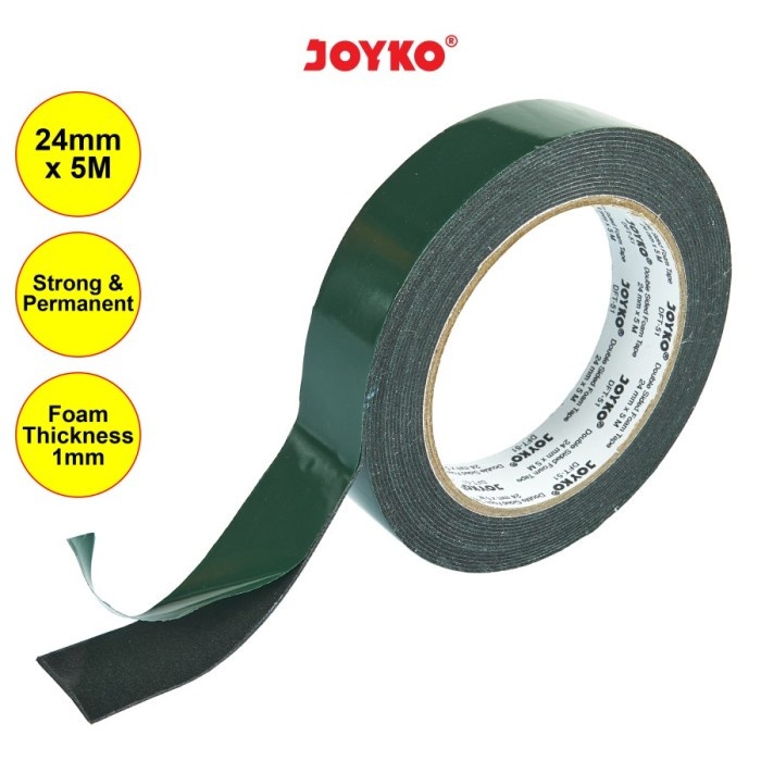 Double Sided Foam / Double Tape Busa 2 Sisi Hitam Joyko DFT-51