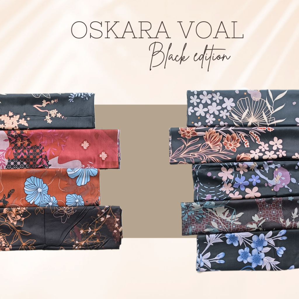 Jilbab Azara Oskara Voal Black Series