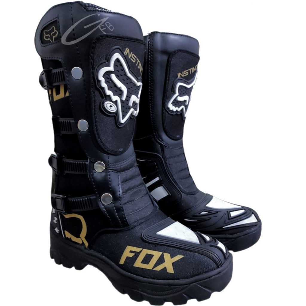 Sepatu boots motocross trail Black