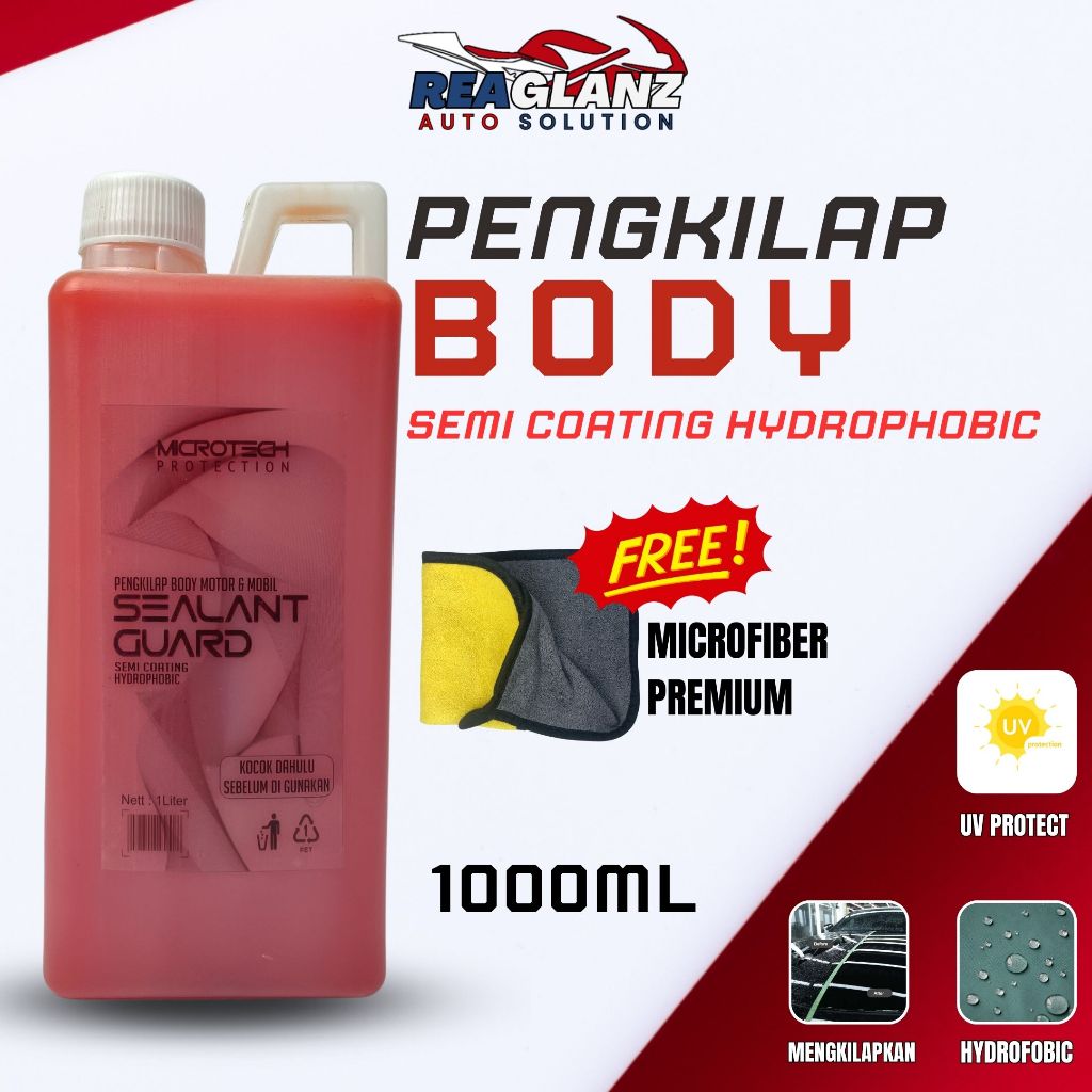 Reaglanz - PENGKILAP BODY MOTOR MOBIL TAHAN LAMA Dressing penghitam bodi kasar | Pengkilap Spray Pen