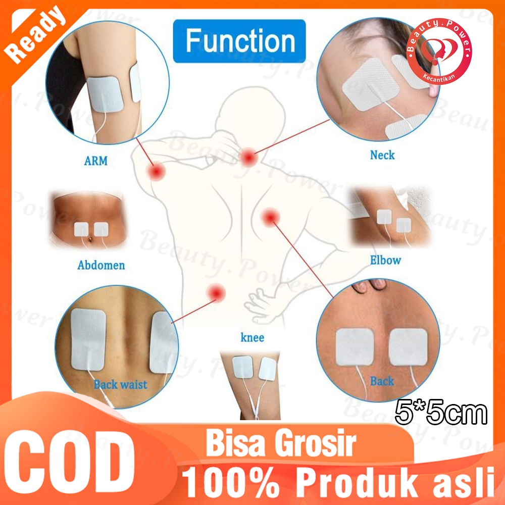 Mesin Terapi Bantalan Elektroda Tens Putih Isi 2 Pad Tens Elektroda 5 * 5cm Bantalan Tempel Elektrod