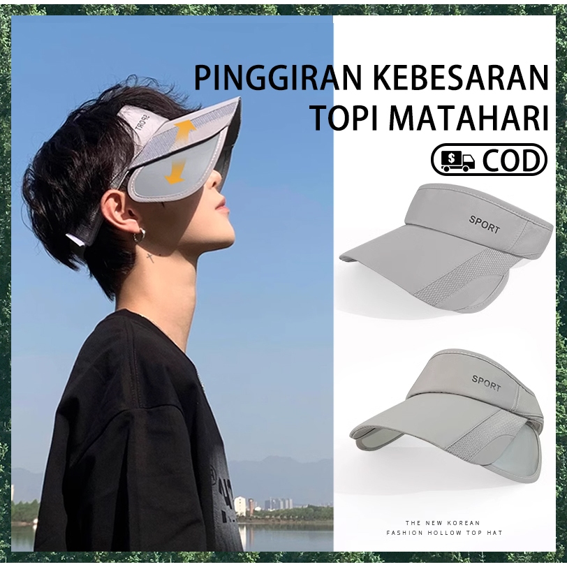 topi  Golf topi visor pria topi visor hat Outdoor anti uv Sinar topi lipat wanita casual outfit topi