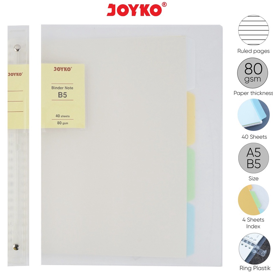 

Binder A5 2 Lubang B5 26 Lubang Transparent Joyko B5TPP144