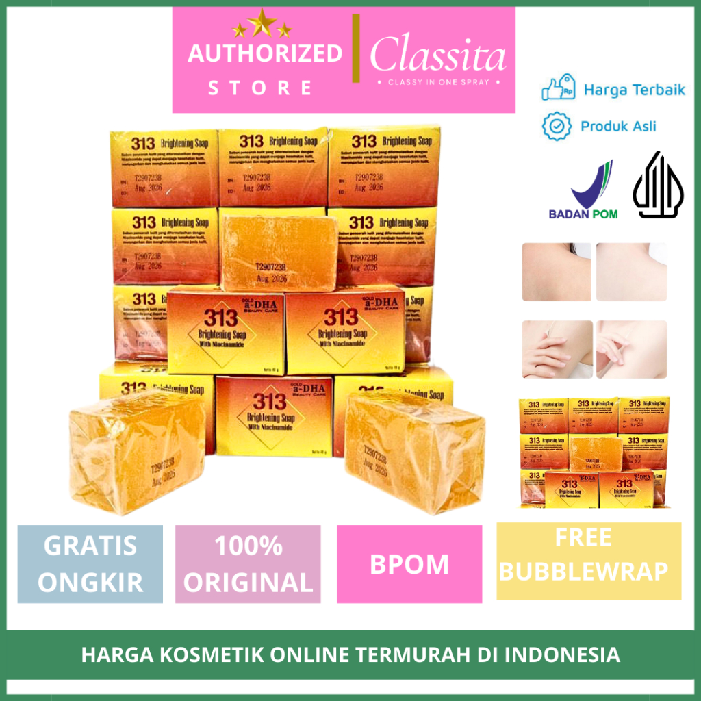 𝐂𝐋𝐀𝐒𝐒𝐈𝐓𝐀.𝐈𝐃 -  Adha Gold Original | Sabun Wajah | Sabun Mandi | Sabun Bpom | Sabun Adha 313 ORIGINAL