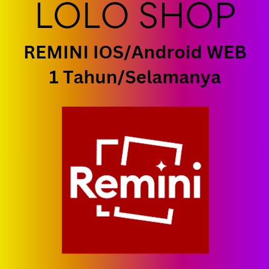 Best Product IOsAndroid  Remini  Pro  1 TahunSoft
