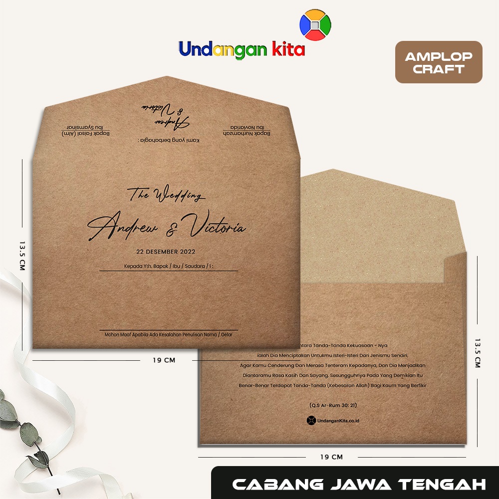 

Amplop Craft 160 Gsm Tanpa Isi Undangan Kita Semarang